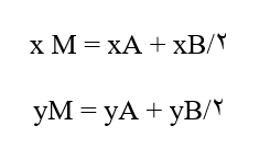 مختصات نقطه m