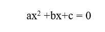 معادله درجه دوم