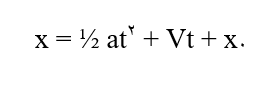 معادله مکان حرکت شتابدار