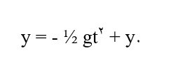 معادله مکان سقوط آزاد